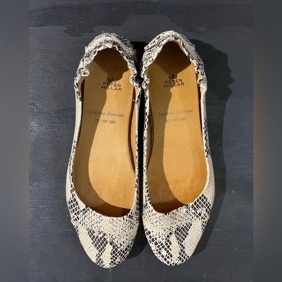 Peter Millar Anaconda Snake Skin Ballet Flats Women’s Size 7 Limited Edition #21 - Picture 6 of 8